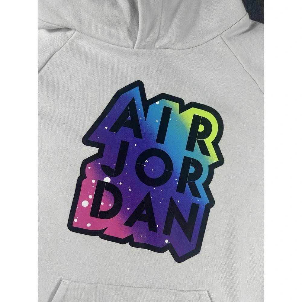 Air Jordan Kids Jumpman Sticker‎ Logo Hoodie White 10-12YRS Medium